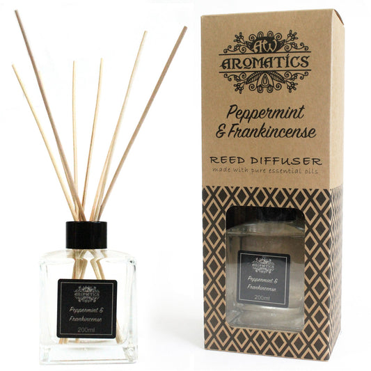 Peppermint & Frankincense Essential Oil Reed Diffuser 200ml - Starlit Wisdom