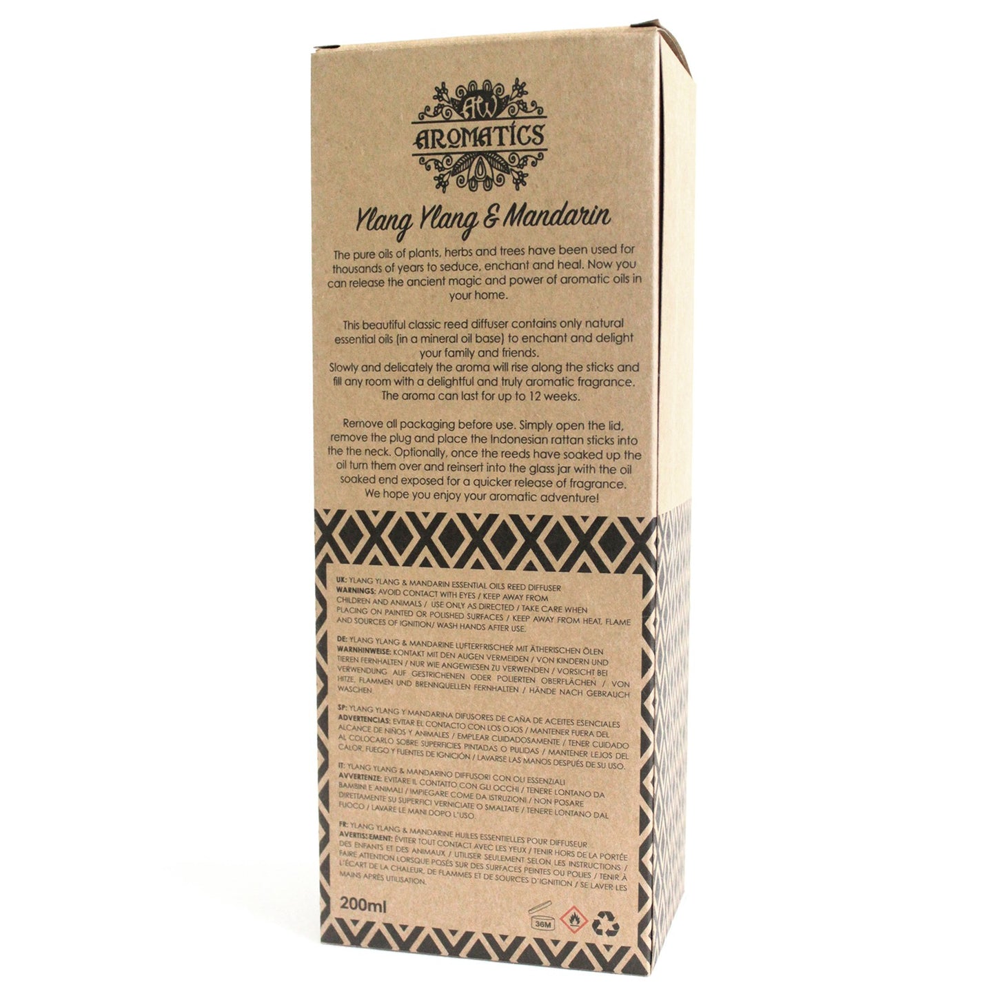 Ylang Ylang & Mandarin Essential Oil Reed Diffuser 200ml - Starlit Wisdom