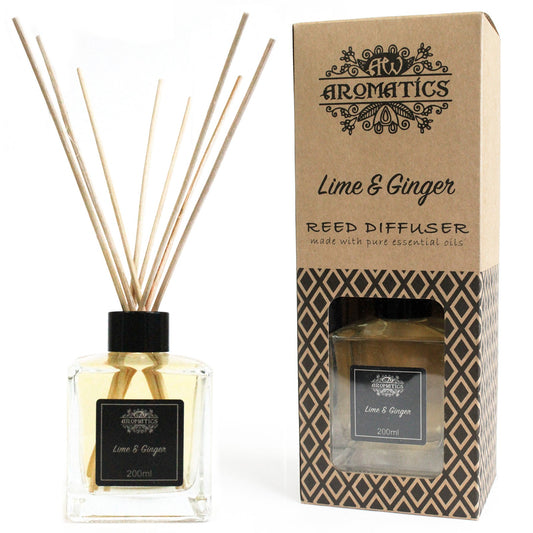 Lime & Ginger Essential Oil Reed Diffuser 200ml - Starlit Wisdom