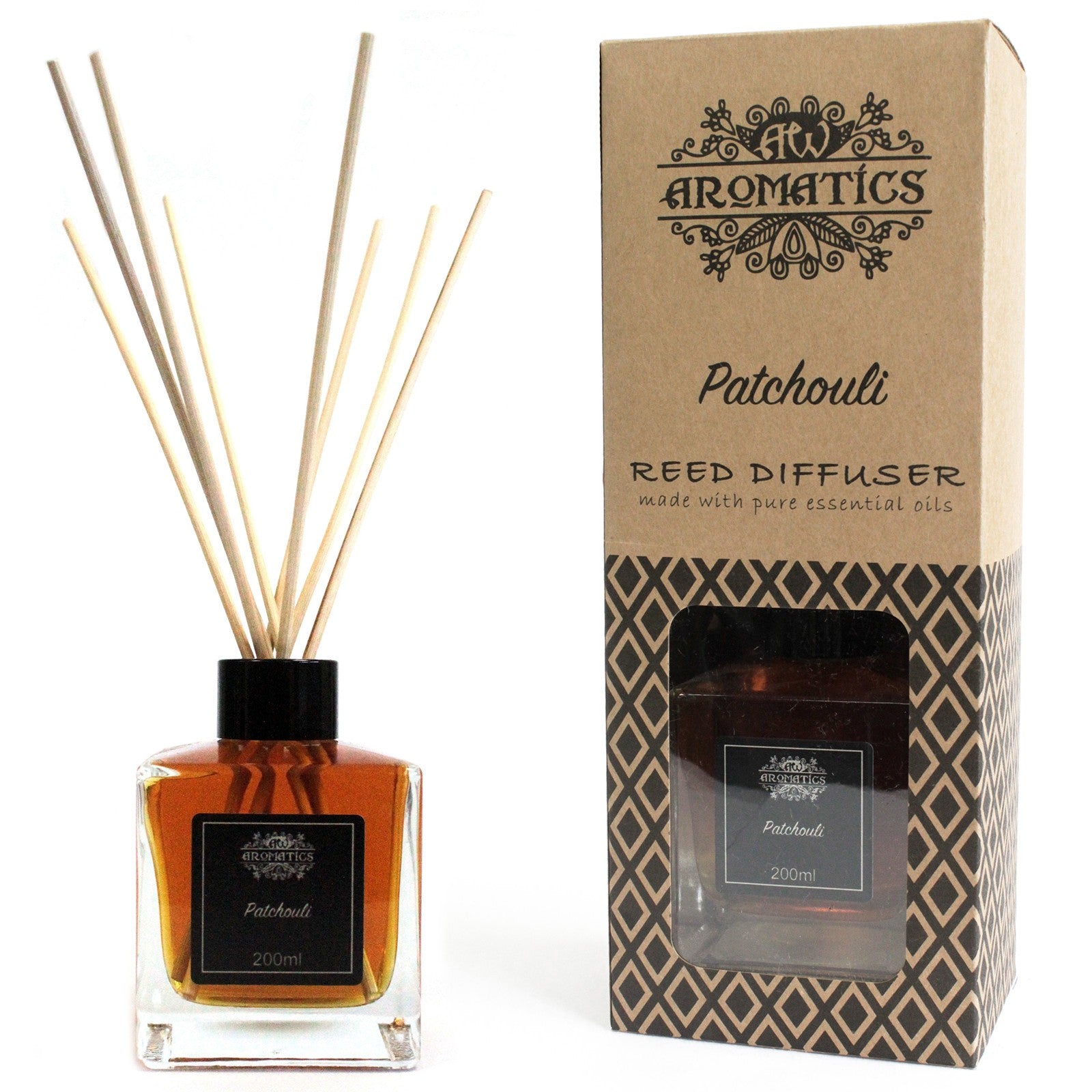 Patchouli Essential Oil Reed Diffuser 200ml - Starlit Wisdom