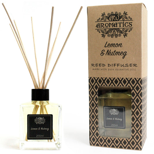 Lemon & Nutmeg Essential Oil Reed Diffuser 200ml - Starlit Wisdom