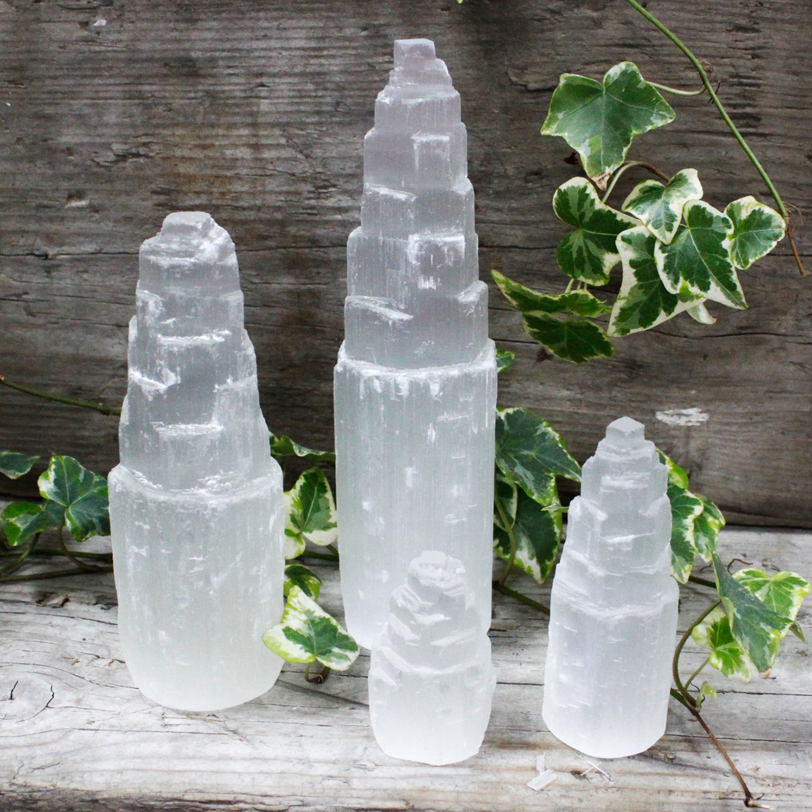 Natural Selenite Crystal Tower - 5 cm - Starlit Wisdom