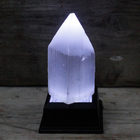 Selenite Crystal Pencil Point Tower - 10 cm - Starlit Wisdom