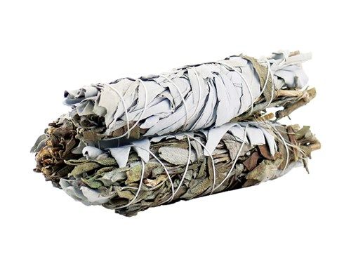 Smudge Stick - White Sage and Black Sage 10cm - Starlit Wisdom