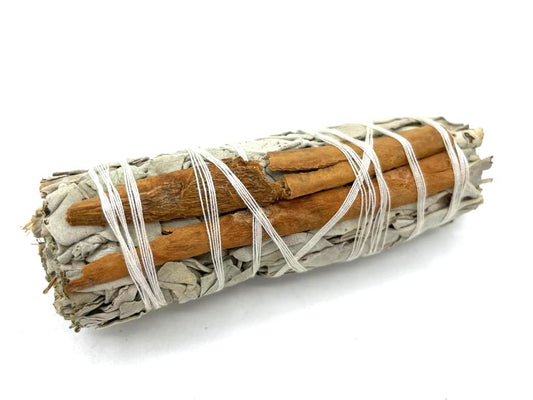 Smudge Stick - White Sage & Cinnamon - Starlit Wisdom