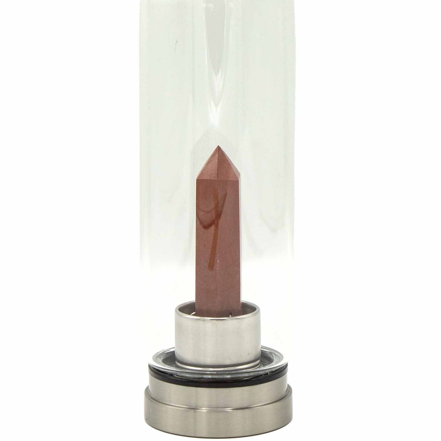Red jasper crystal water bottle