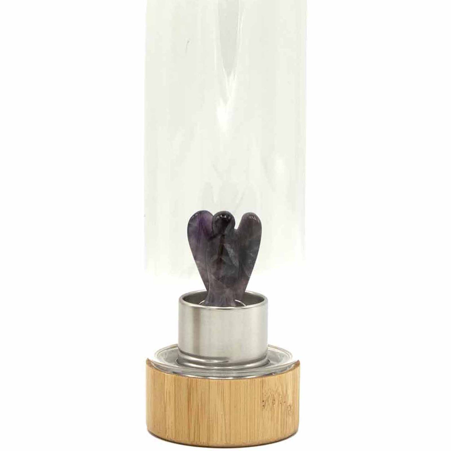 angel amethyst crystal water bottle