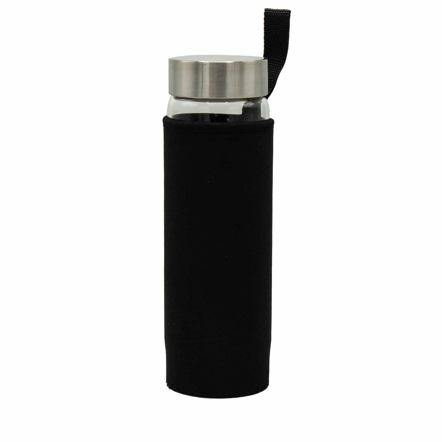 glass water bottle with sleeve