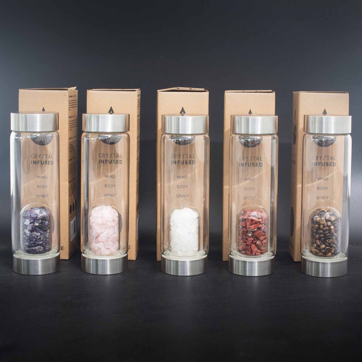 crystal glass water bottles