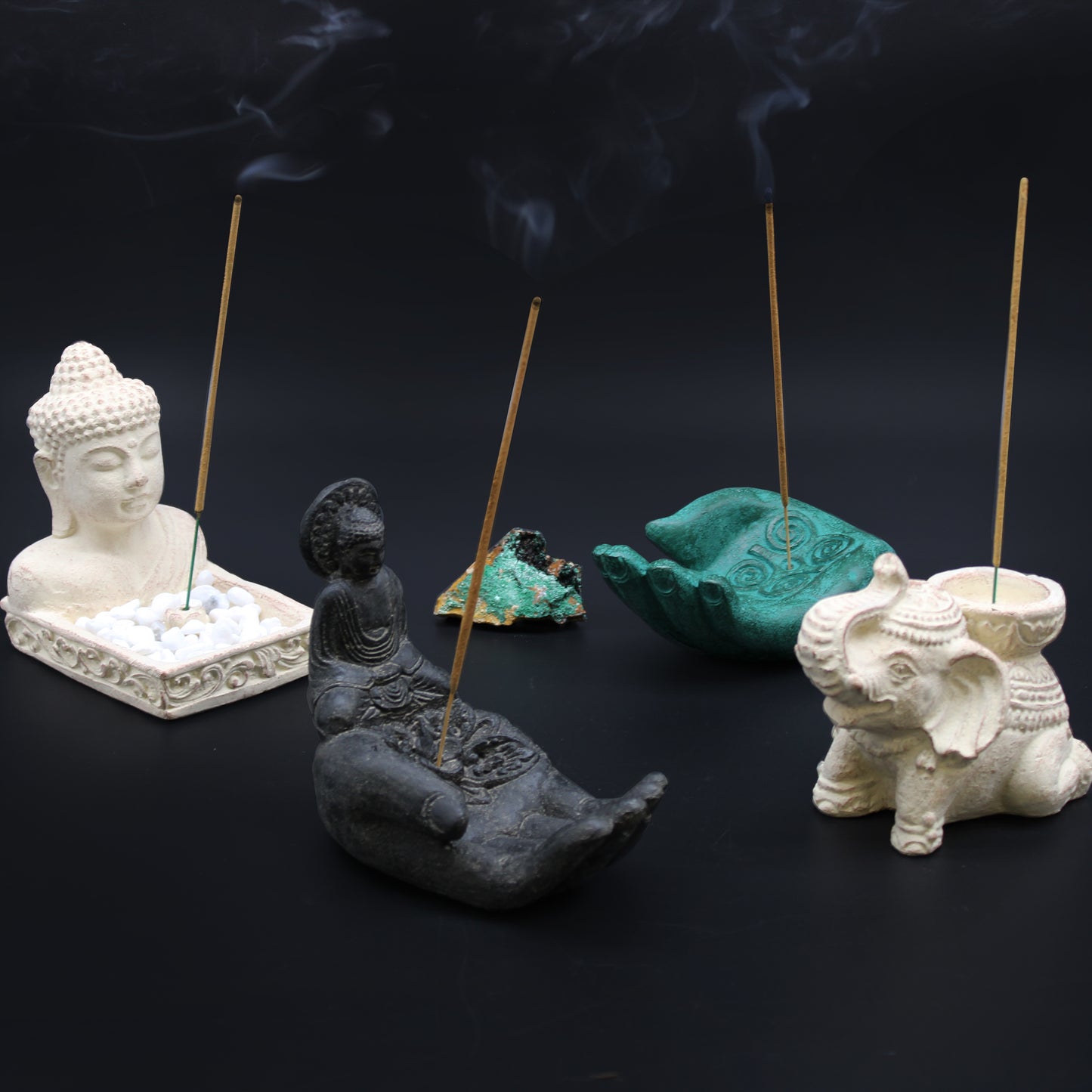 Incense and Candle Holder - Cream Elephant - Starlit Wisdom