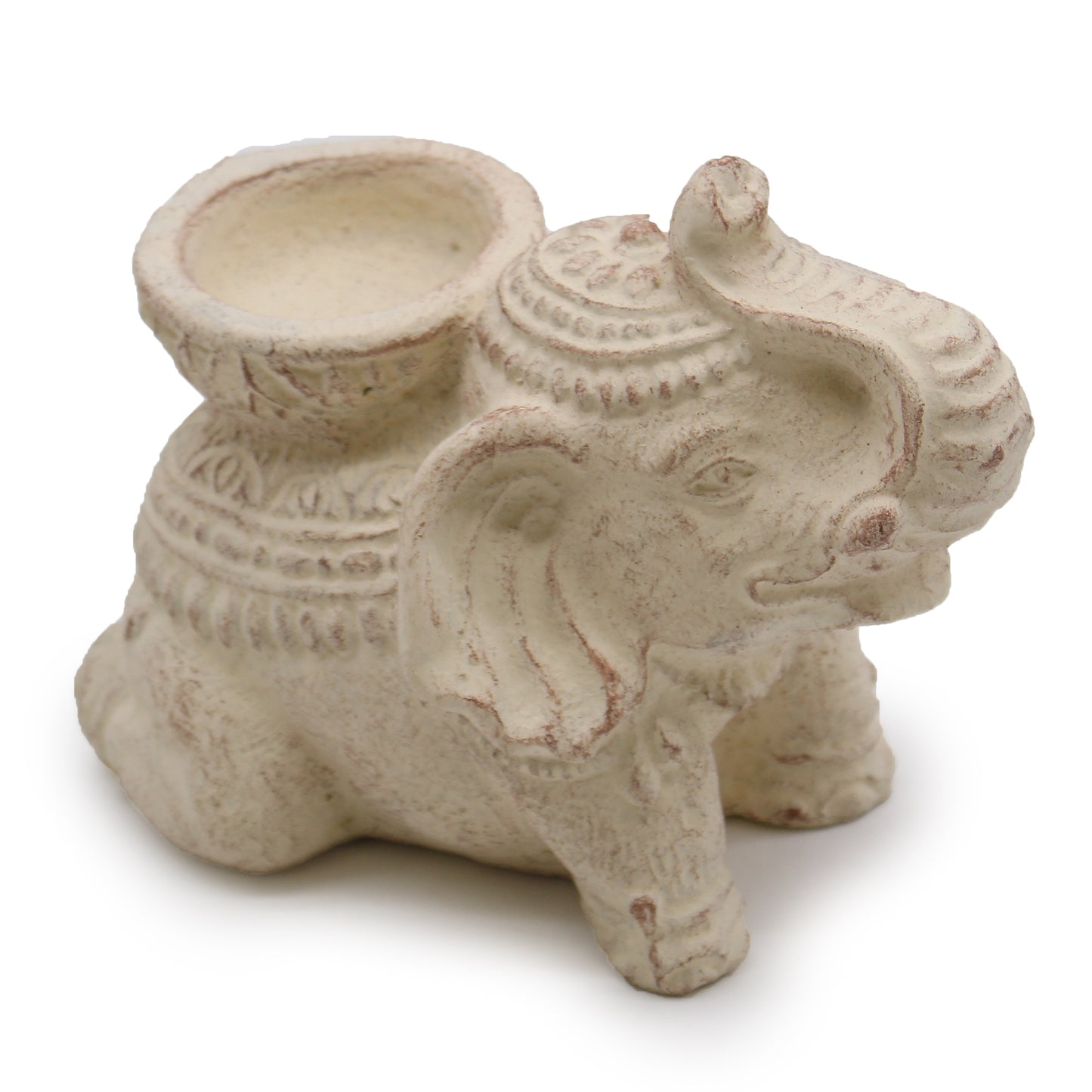 Incense and Candle Holder - Cream Elephant - Starlit Wisdom