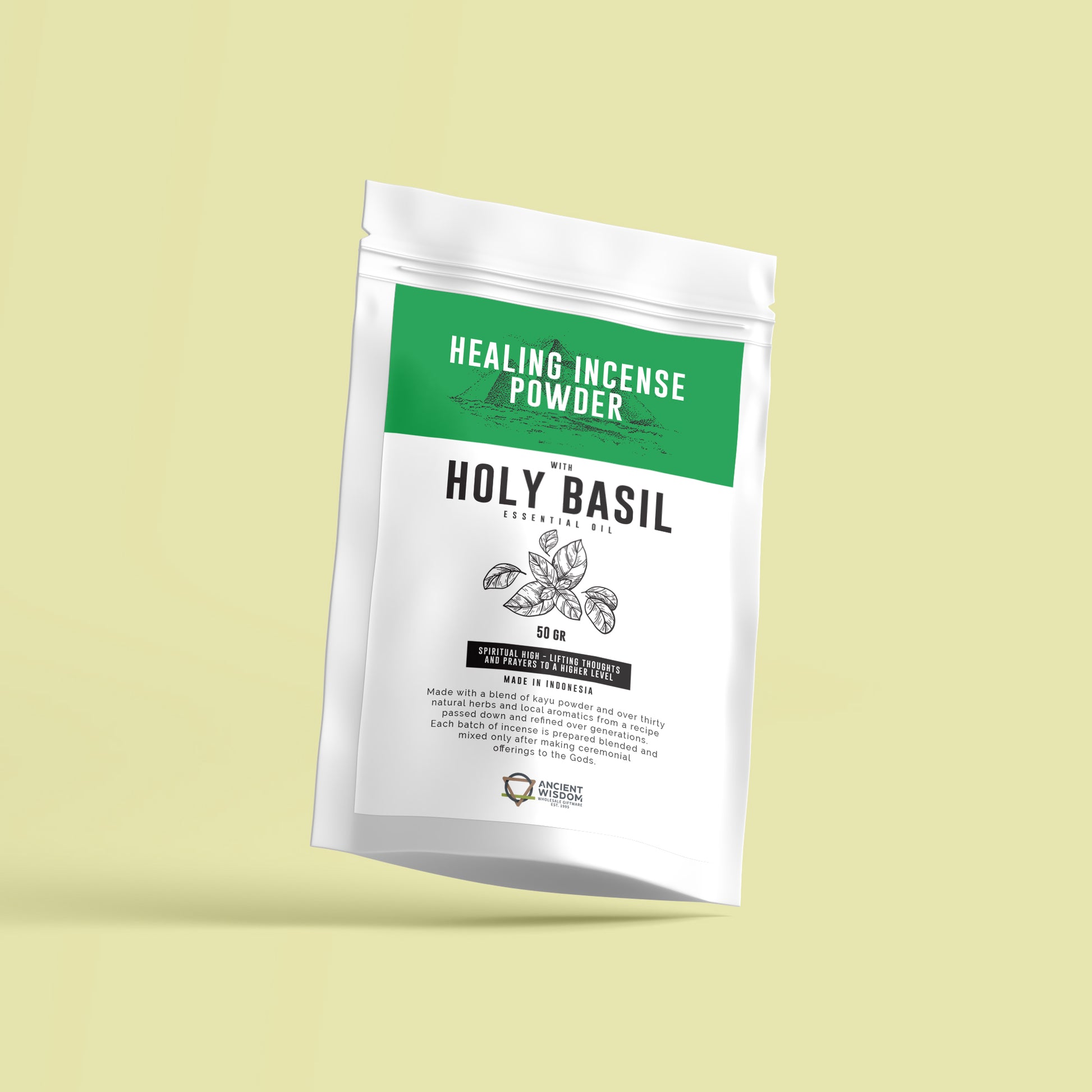 Healing Incense Powder - Holy Basil 50gm - Starlit Wisdom