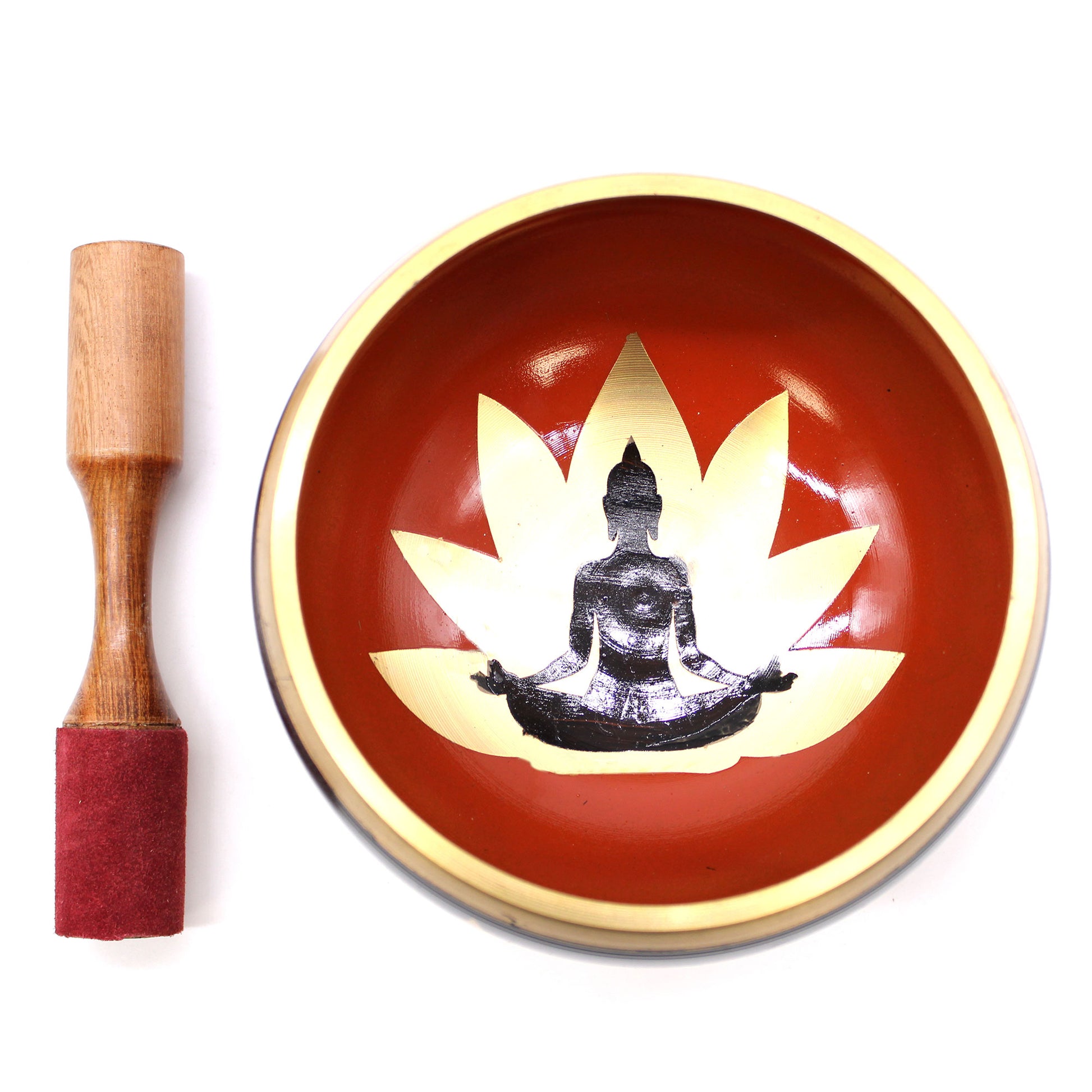 Tibetan singing Buddha and Lotus bowl