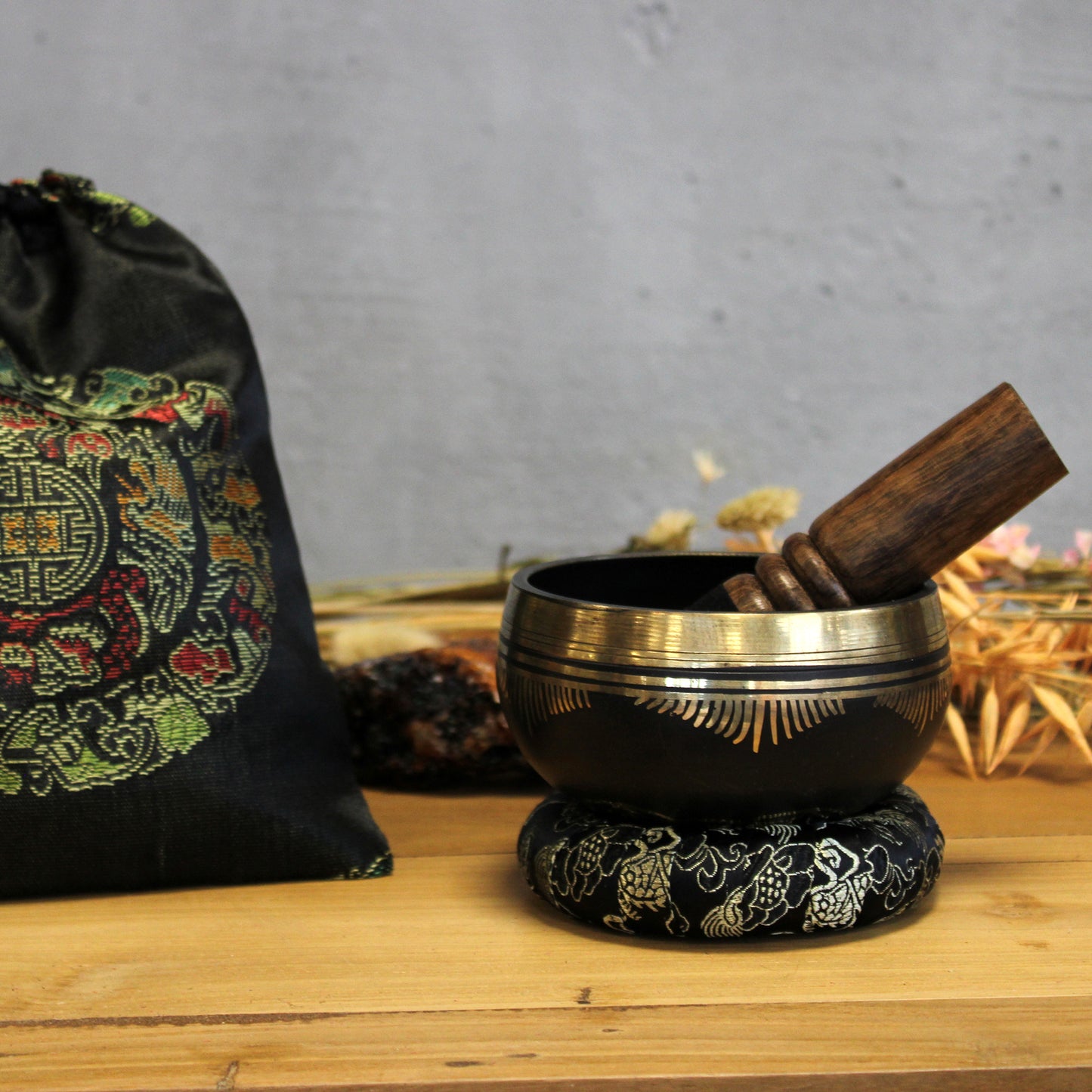 Tibetan singing bowl set