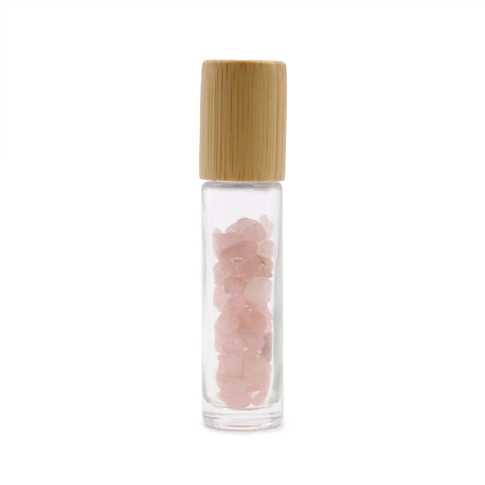 Gemstone Essential Oil Roller Bottle - Rose Quartz - Starlit Wisdom