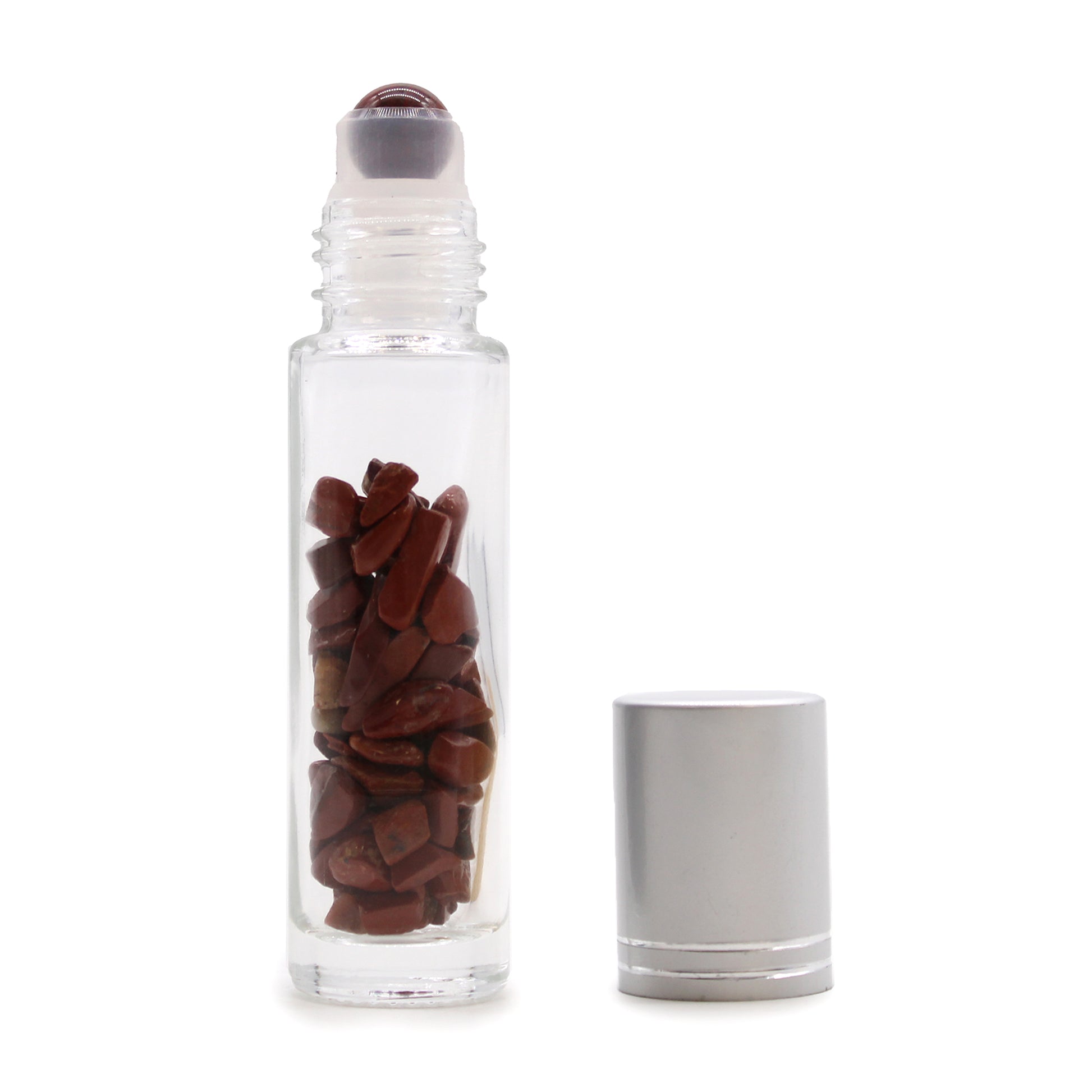 Gemstone Essential Oil Roller Bottle - Red Jasper - Starlit Wisdom