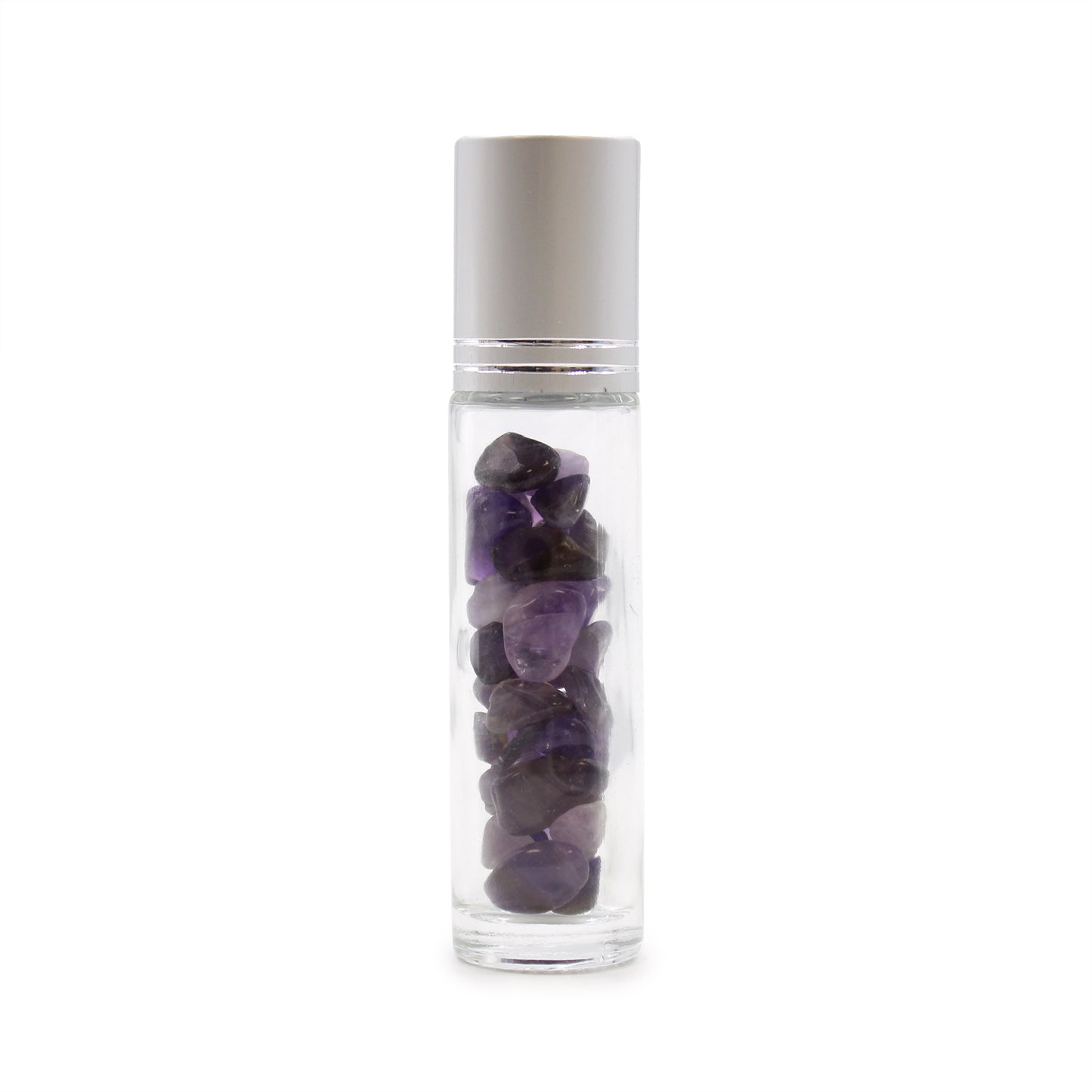 Gemstone Essential Oil Roller Bottle - Amethyst - Starlit Wisdom