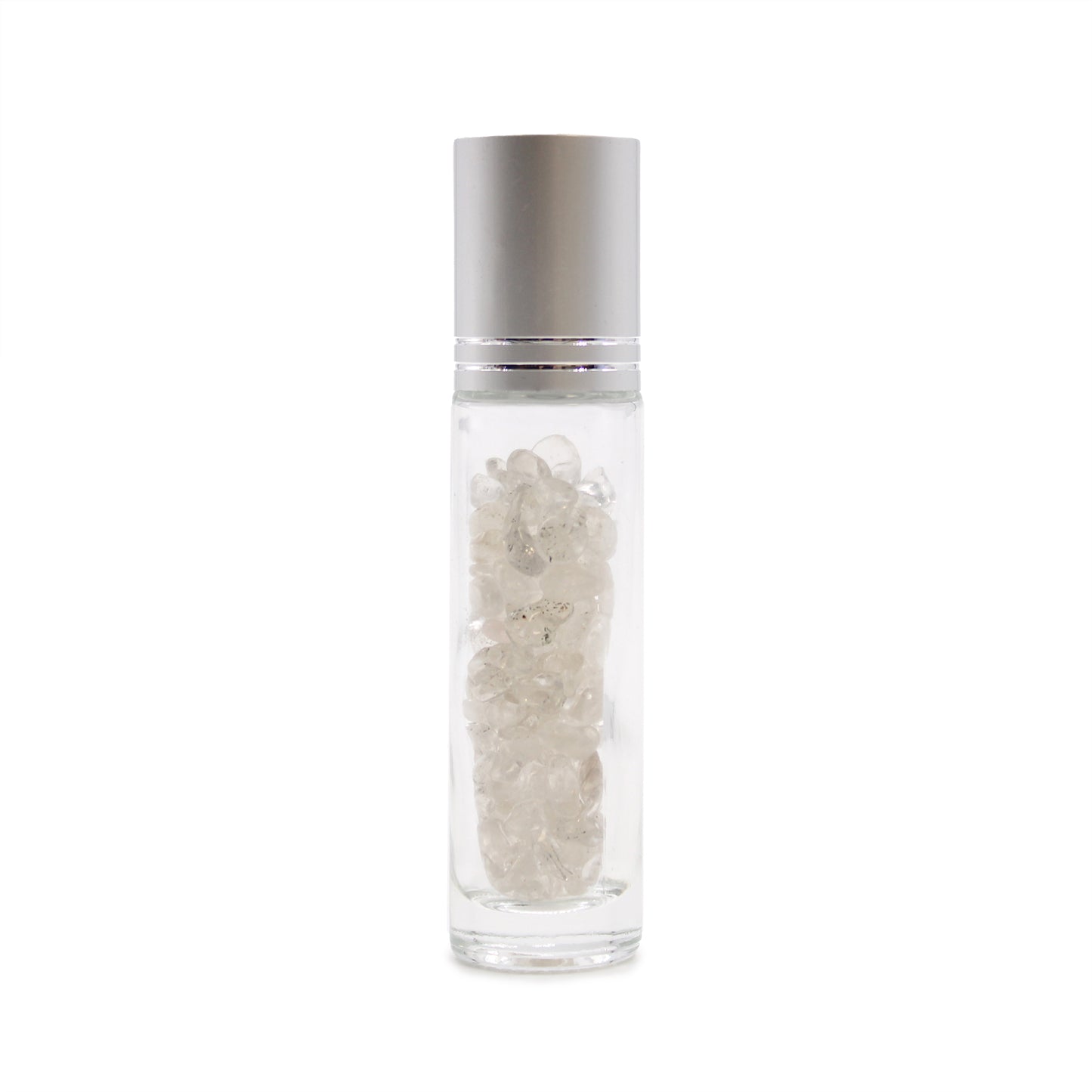 Gemstone Essential Oil Roller Bottle - Rock Quartz - Starlit Wisdom