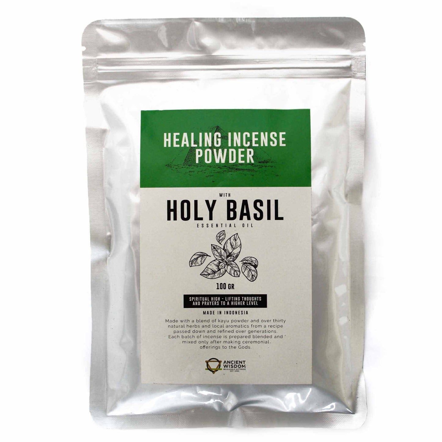 Healing Incense Powder - Holy Basil 100gm - Starlit Wisdom