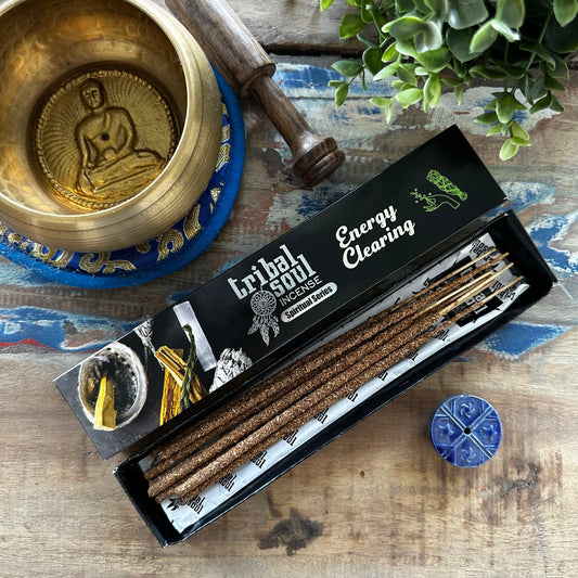 Tribal Soul Spiritual Incense Sticks and Ceramic Holder - Energy Clearing - Starlit Wisdom