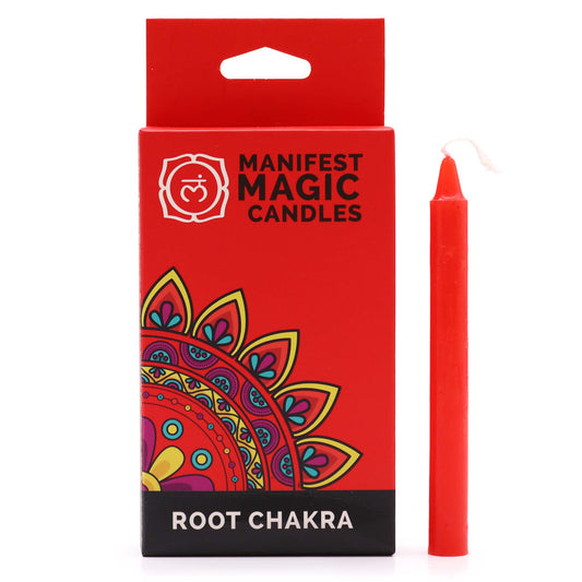 Manifest Magic Candles (pack of 12) - Red - Root Chakra - Starlit Wisdom