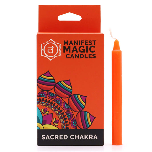 Manifest Magic Candles (pack of 12) - Orange - Sacral Chakra - Starlit Wisdom