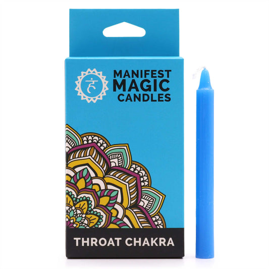 Manifest Magic Candles (pack of 12) - Blue - Throat Chakra - Starlit Wisdom