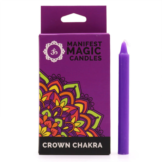 Manifest Magic Candles (pack of 12) - Violet - Crown Chakra - Starlit Wisdom