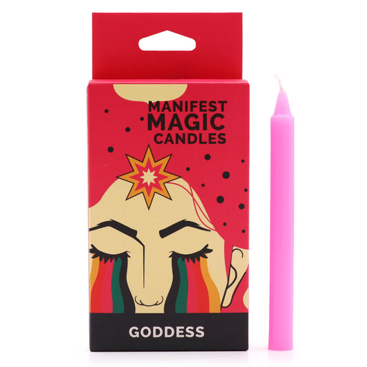 Manifest Magic Pink Candles (pack of 12) - Goddess - Starlit Wisdom