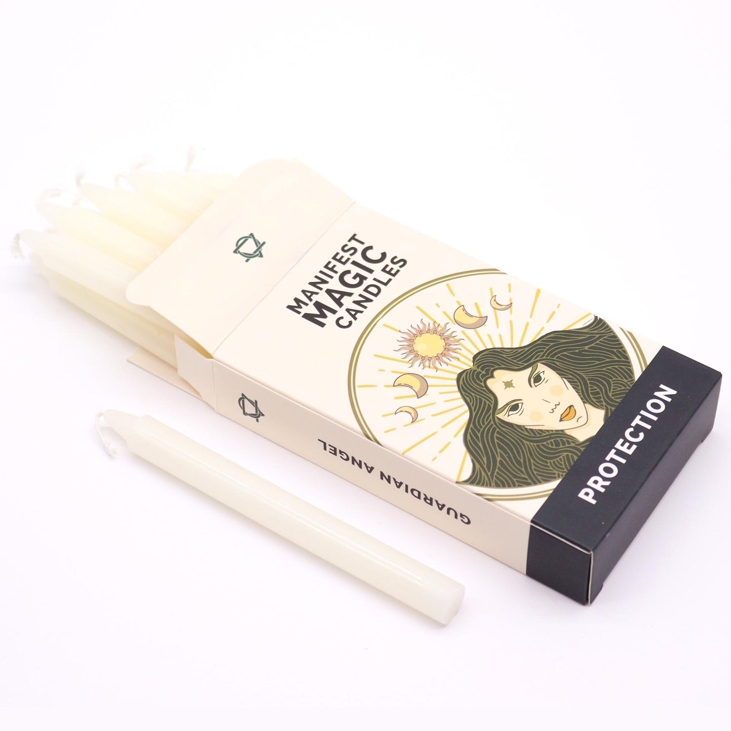 Manifest Magic Ivory Candles (pack of 12) - Protection - Starlit Wisdom