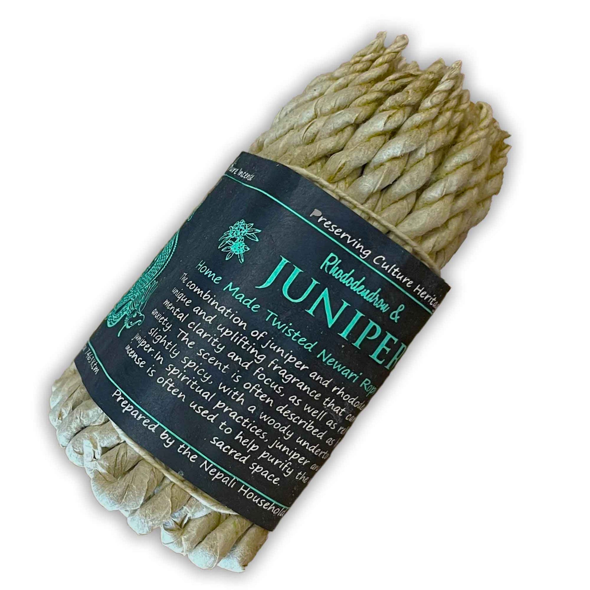 Pure Herbs Rope Incense - Rhododendron and Juniper - Starlit Wisdom