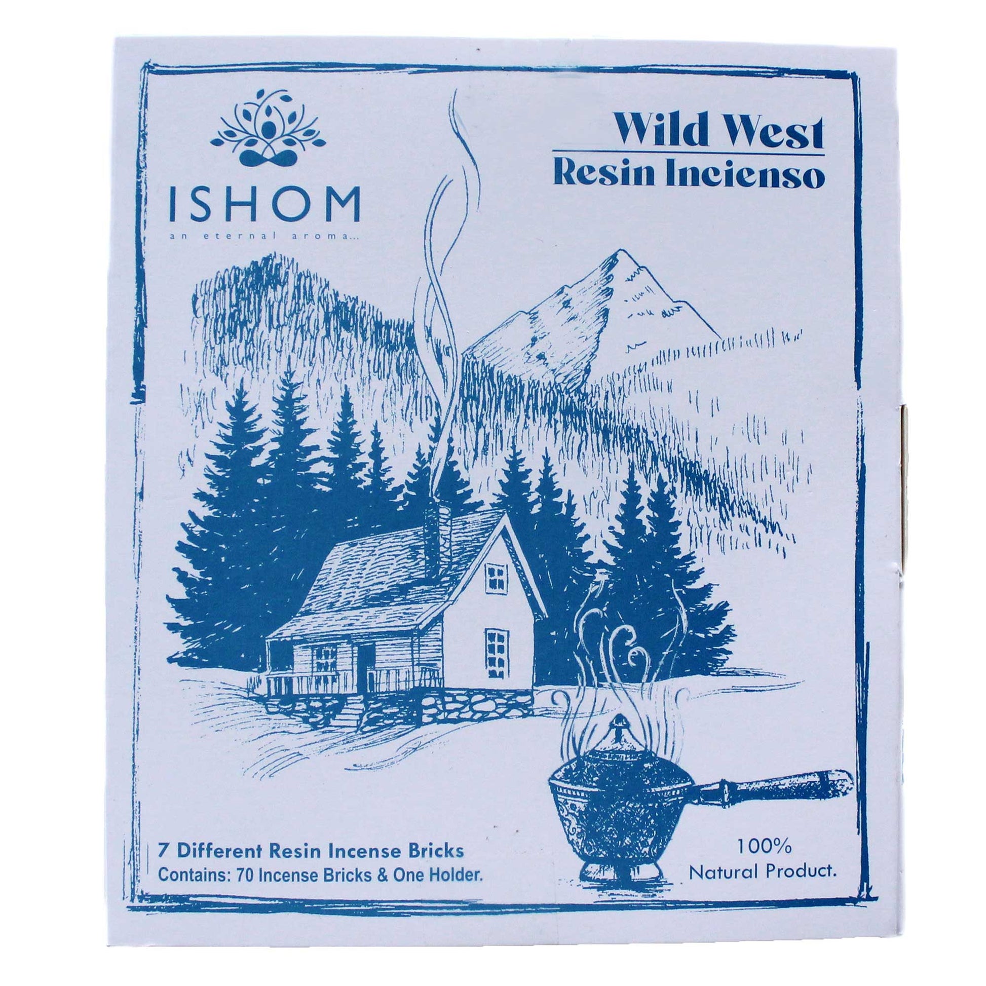 Set of 70 Incense Smudge Bricks and Burner - Wild West - Starlit Wisdom