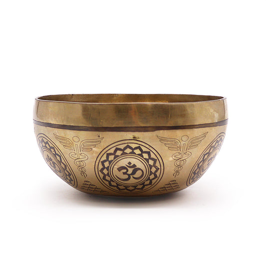 Tibetan Singing bowl with om symbol