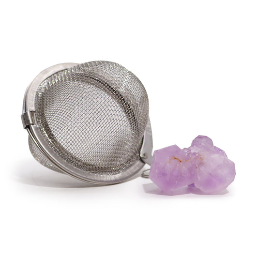 Amethyst Crystal Loose Tea Strainer - Serenity & Calm