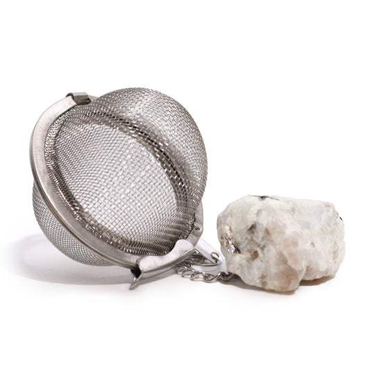 Rainbow Moonstone Crystal Loose Tea Strainer - Empowerment