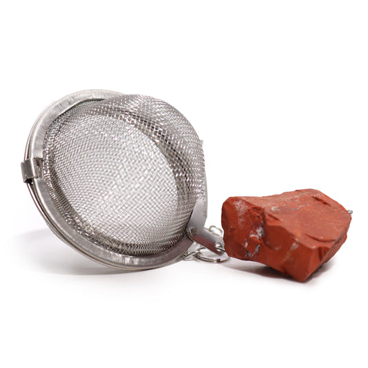 Red Jasper Crystal Loose Tea Strainer - Balance - Starlit Wisdom