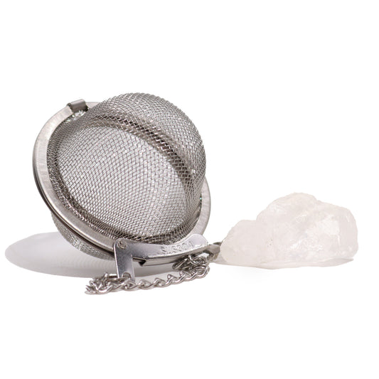 Rock Quartz Crystal Loose Tea Strainer - Balance