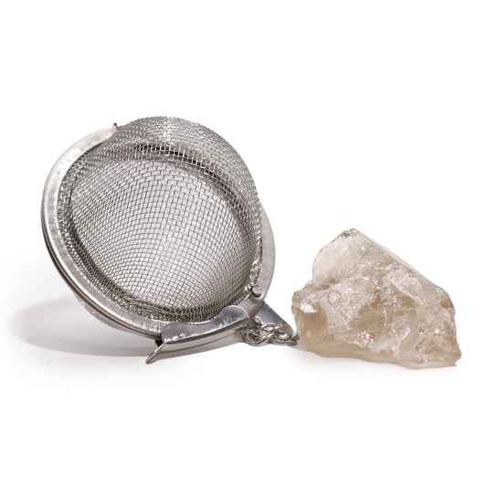 Smoky Quartz Crystal Loose Tea Strainer - Intuition