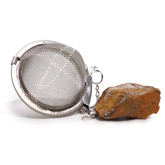 Tigers Eye Crystal Loose Tea Strainer - Energy - Starlit Wisdom